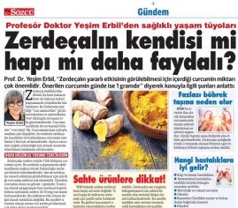 Zerdeçalın kendisi mi hapı mı daha faydalı?
